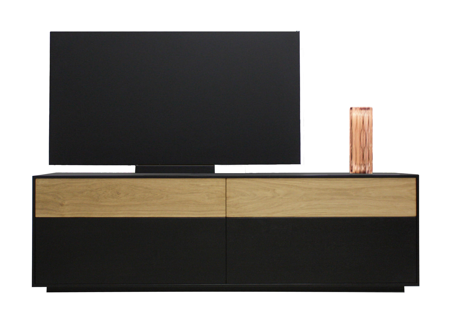 Buffet TV chêne massif 4 tiroirs