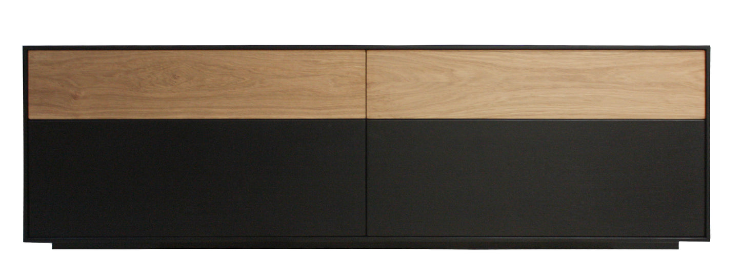 Buffet TV chêne massif 4 tiroirs
