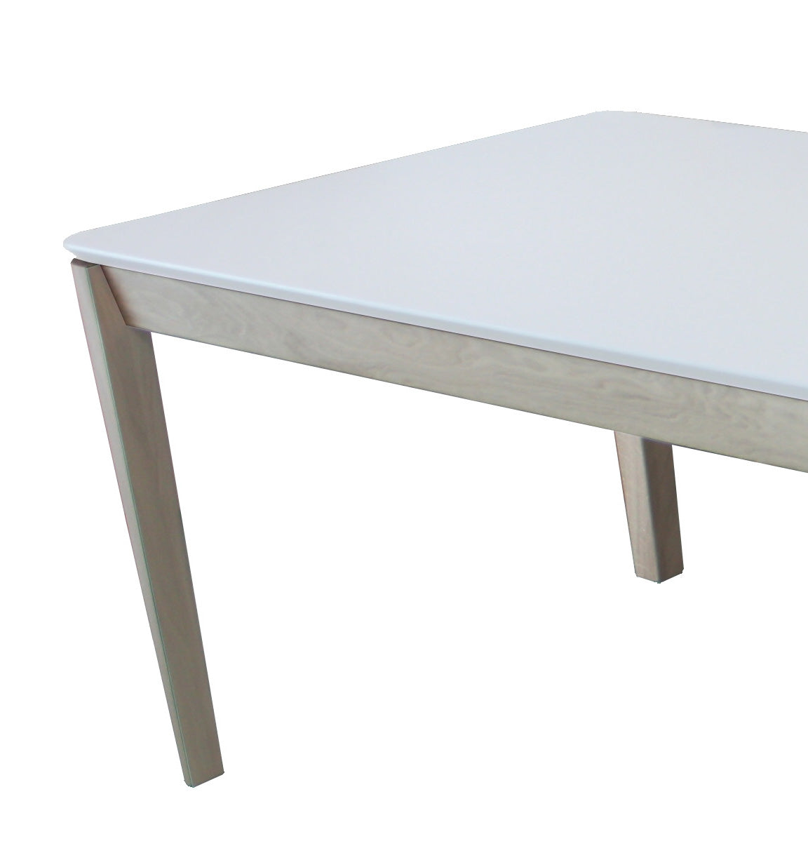 Rectangular solid oak and black fenix dining table, 1 extension, 12 seats