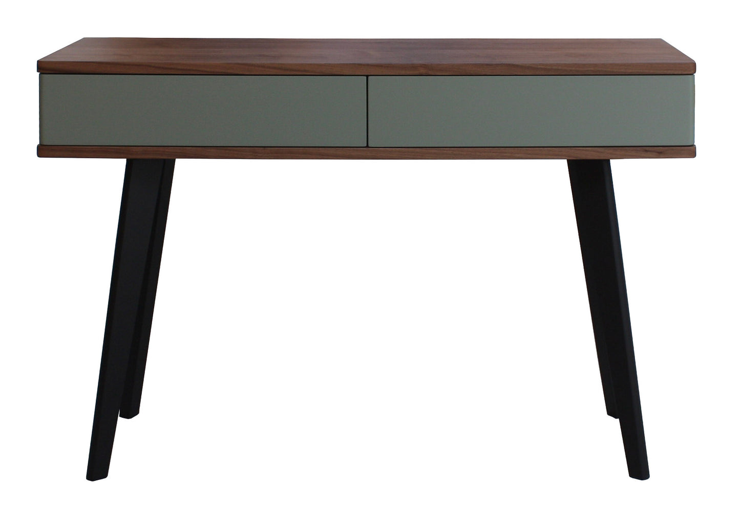 Console bois massif et laqué 2 tiroirs