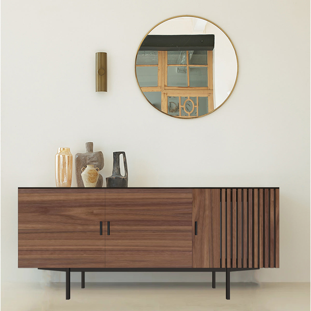 Buffet tasseaux bois massif 3 portes