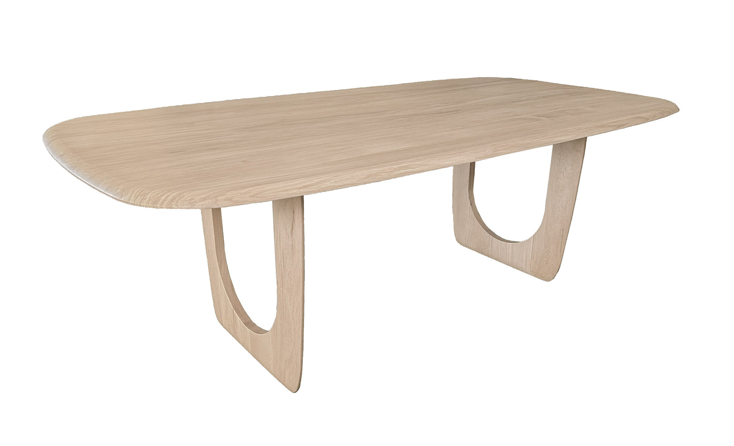 Table ovale Chêne massif pied en U