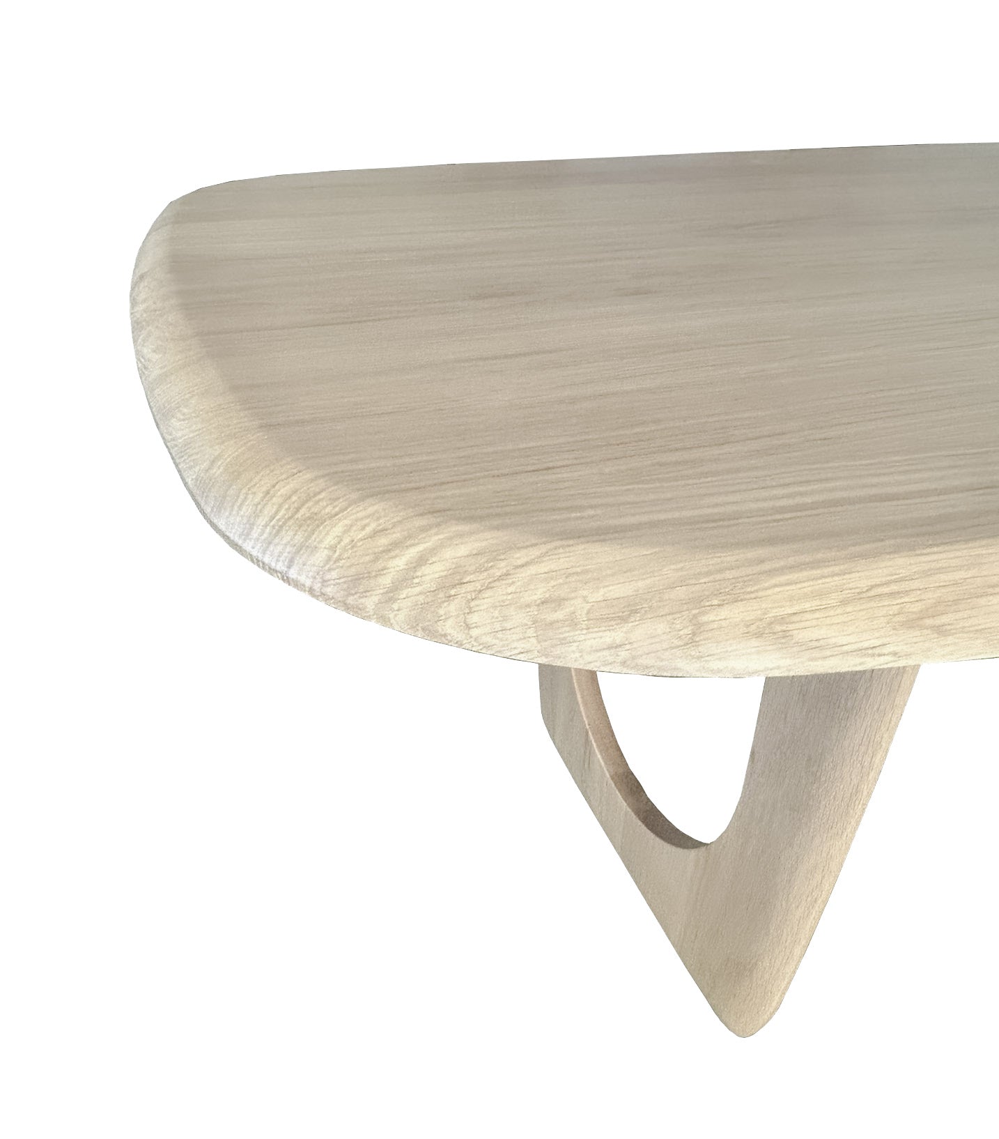 Table ovale Chêne massif pied en U