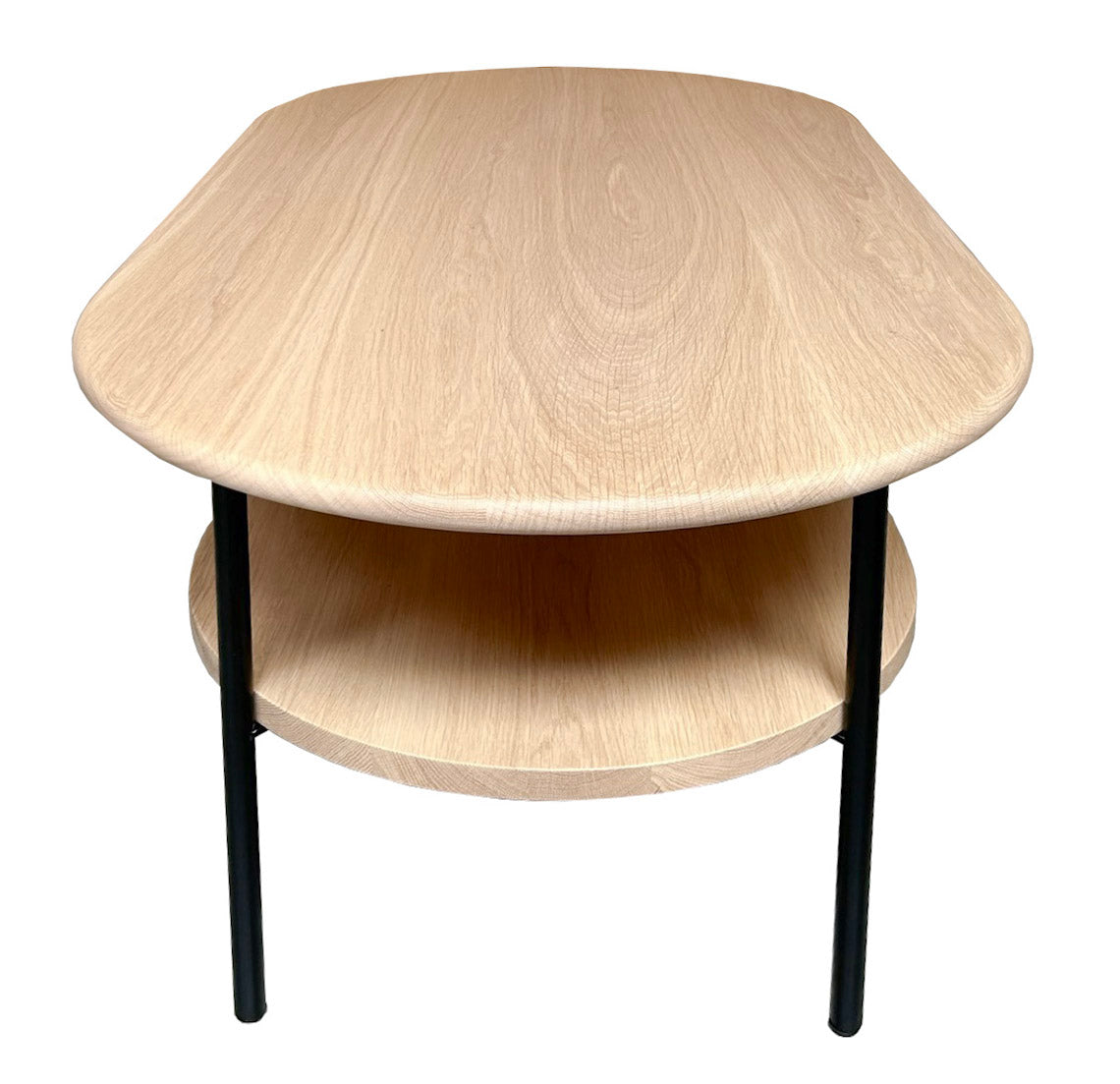 Table basse chêne blanchi et métal