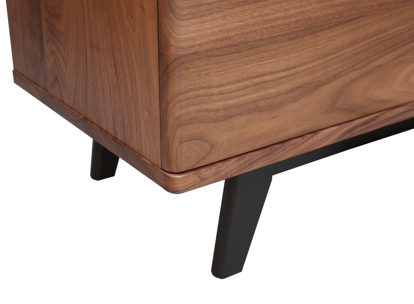Solid and lacquered walnut sideboard, 2 doors 3 drawers - 185L x 48D
