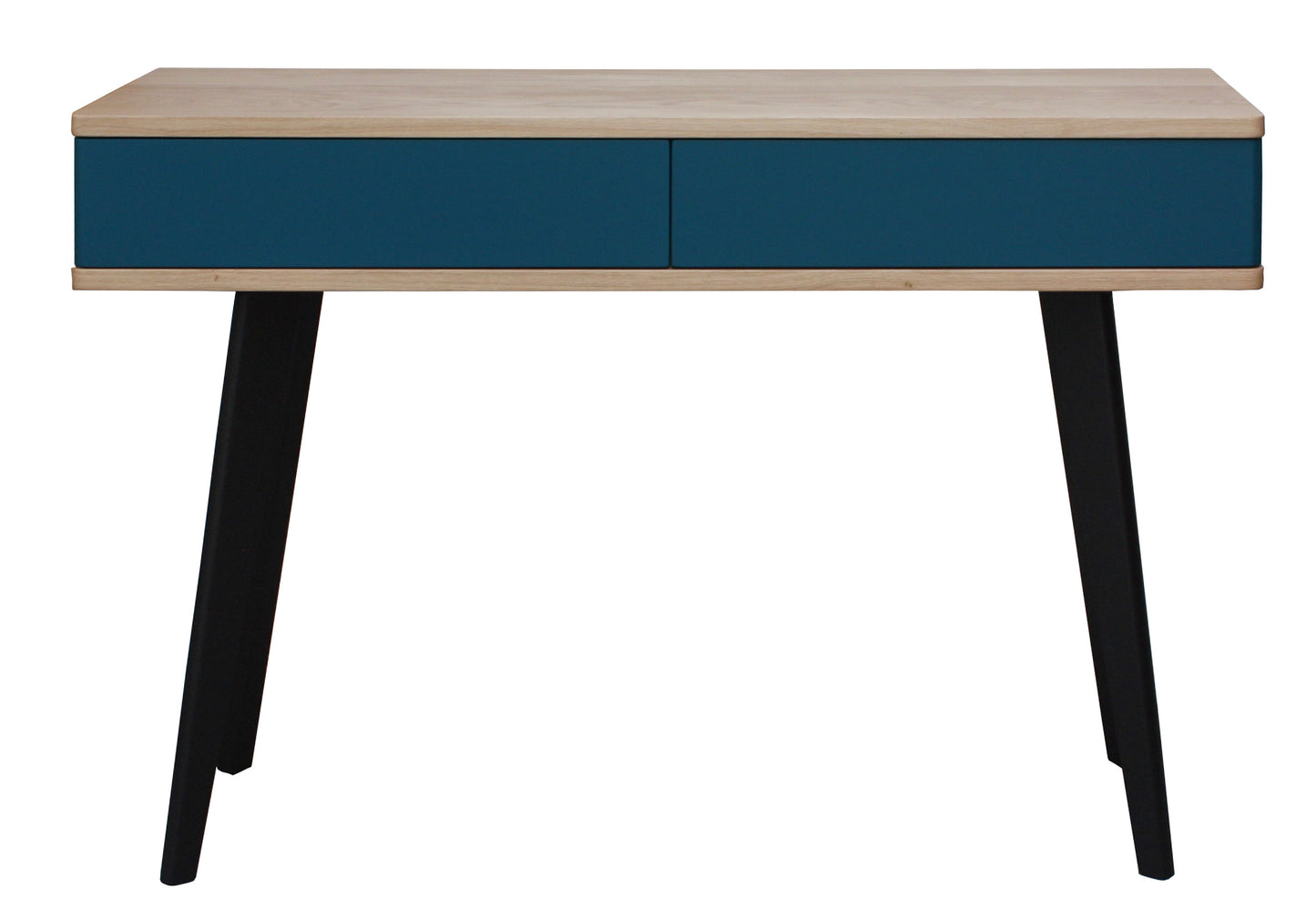 Console bois massif et laqué 2 tiroirs