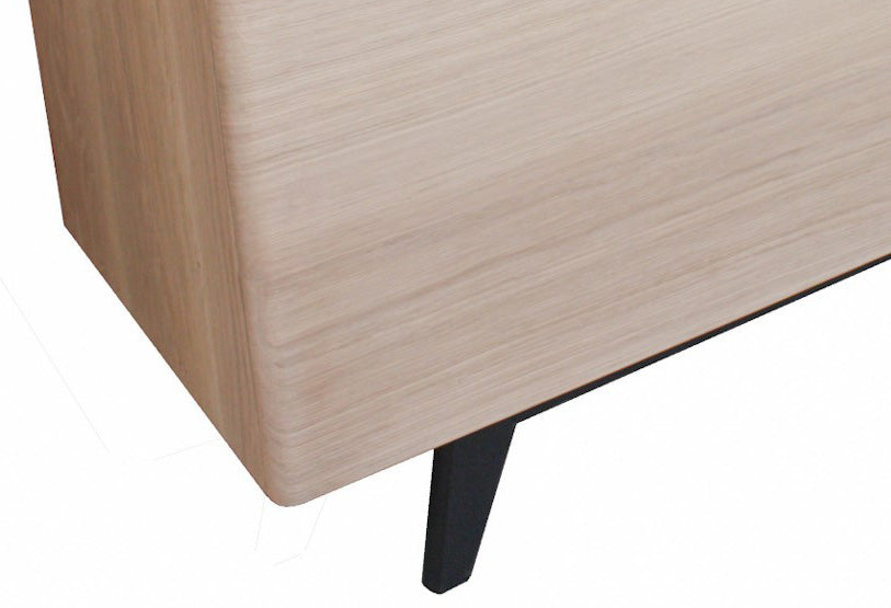 Buffet chêne massif et laqué 2 portes et 2 tiroirs