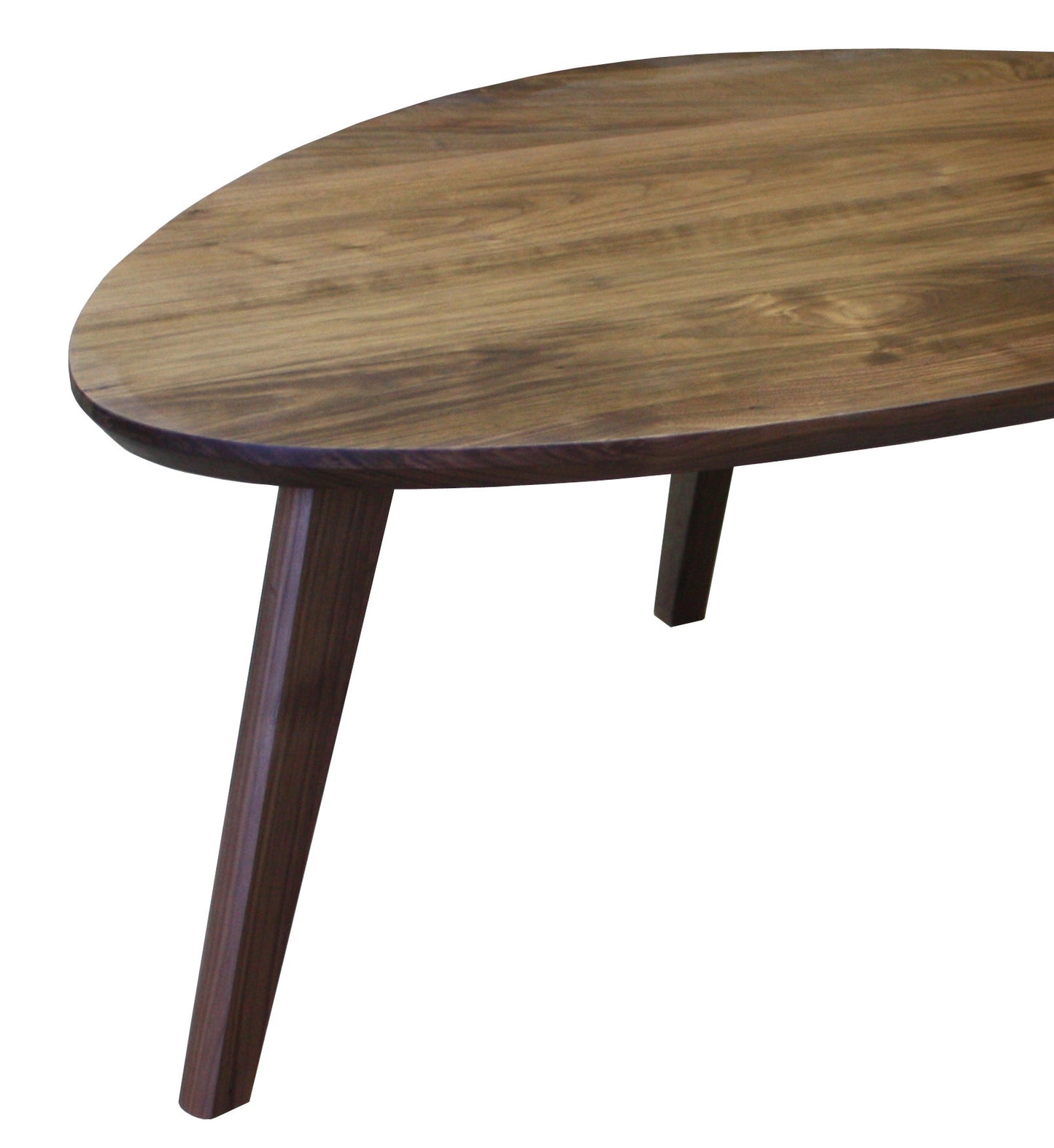 Table basse galet noyer naturel massif