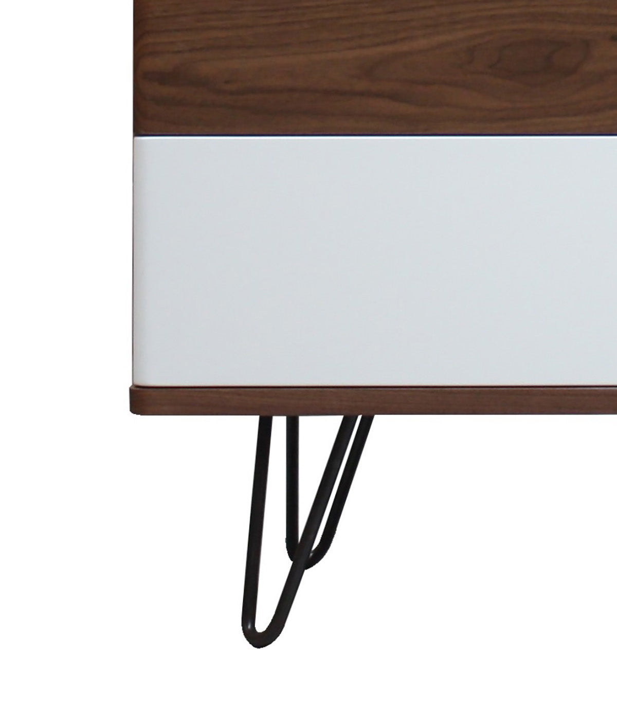 Commode noyer massif et laqué 3 tiroirs