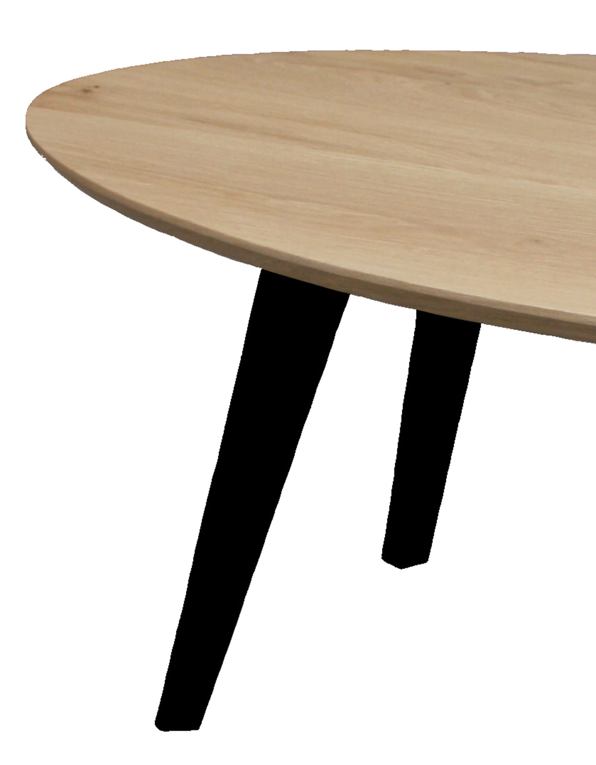 Table basse ovale massif et laqué