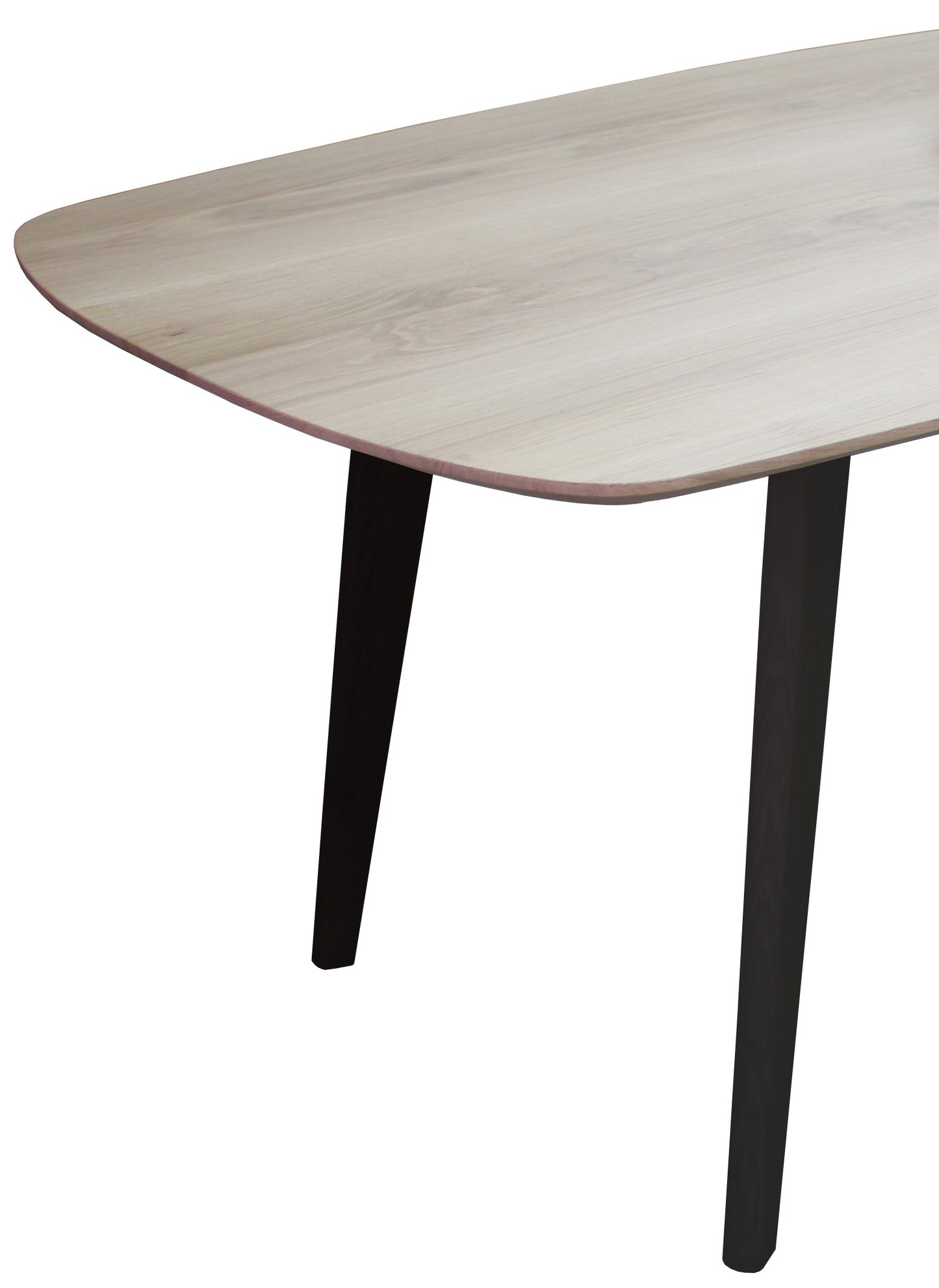 Solid and lacquered oval dining table - 200/280L x 100D