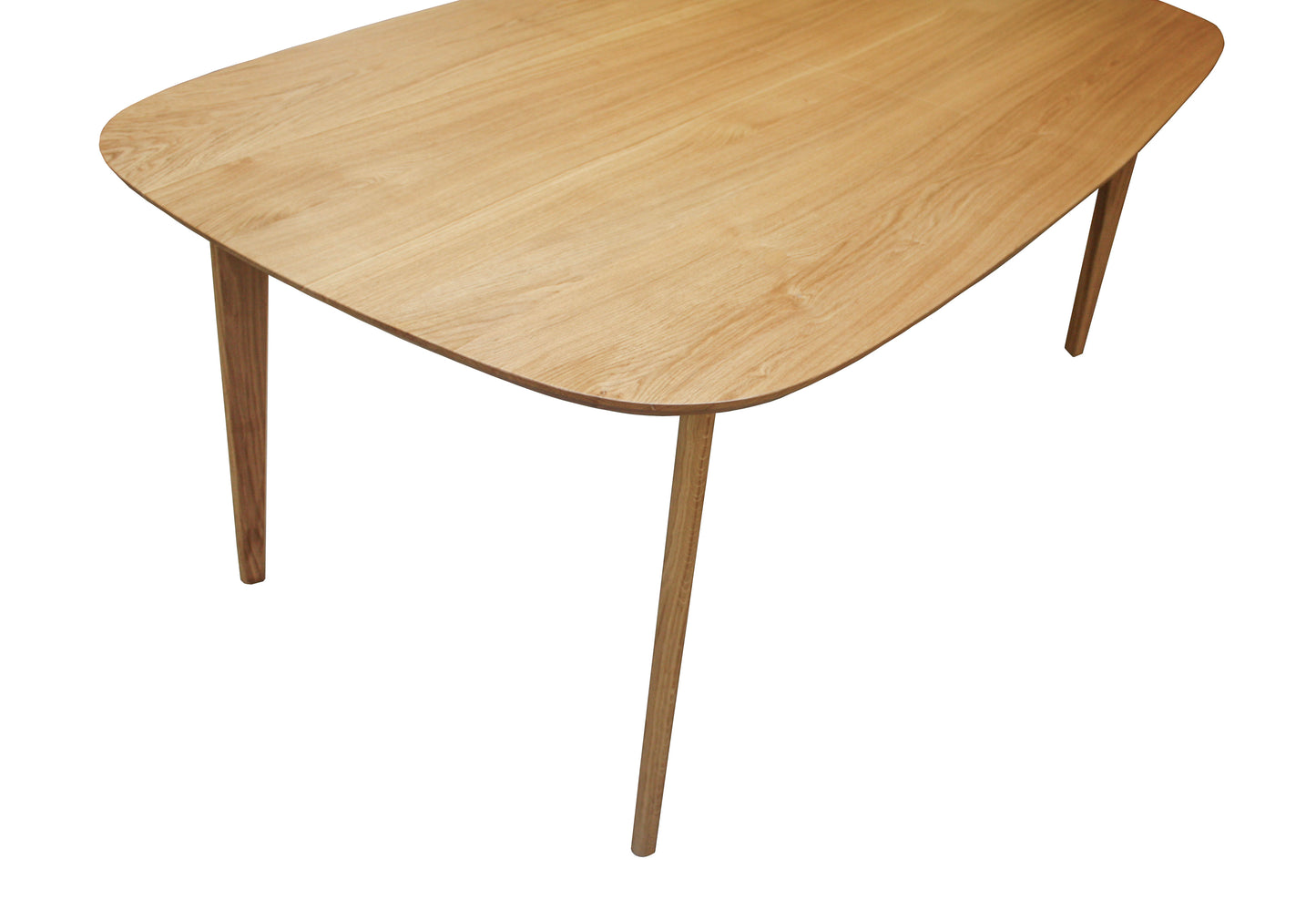 Solid and lacquered oval dining table - 200/280L x 100D