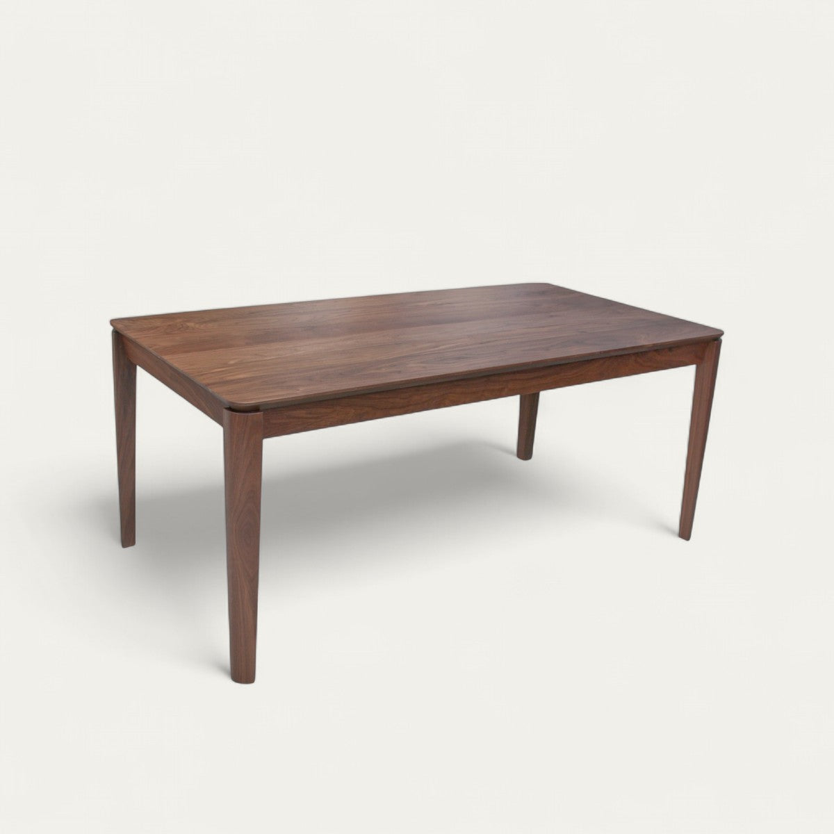 Rectangular solid oak and black fenix dining table, 1 extension, 12 seats
